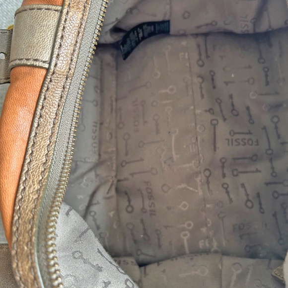 Fossil Leather and Suede handbag - Picture 8 of 13